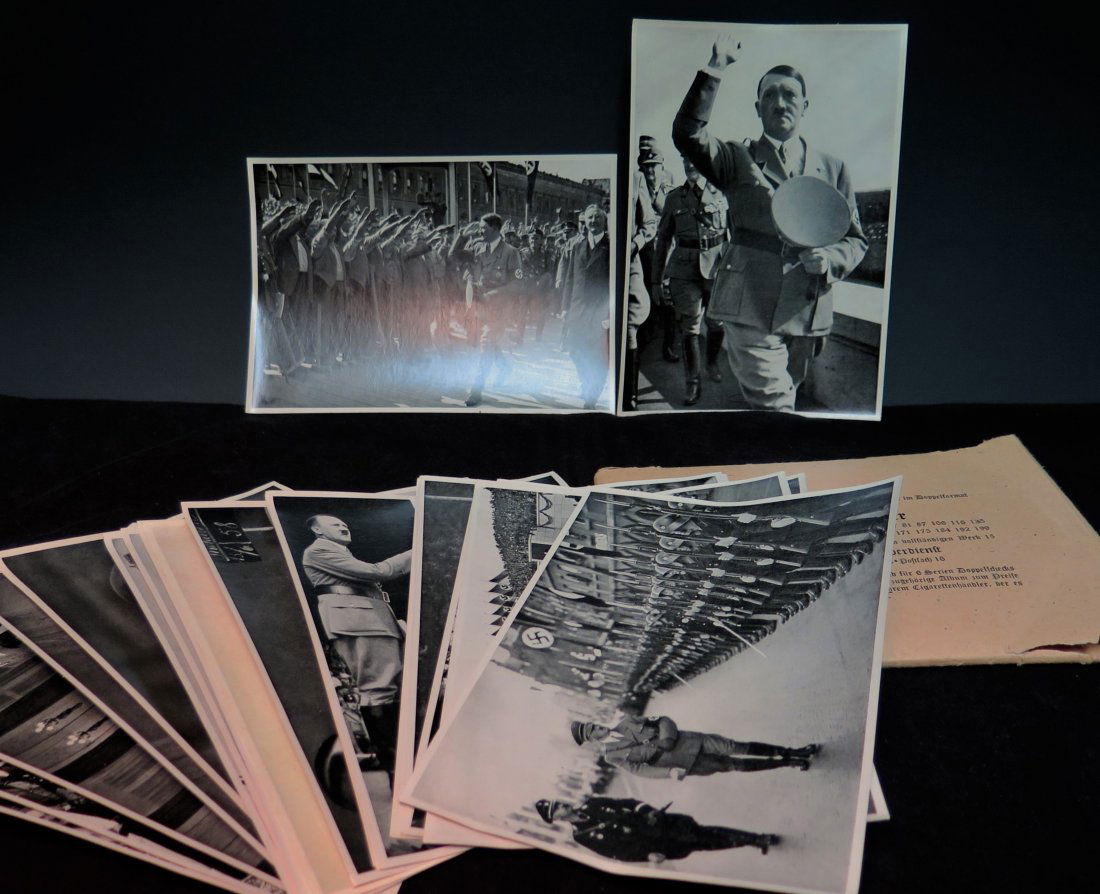 Adolf Hitler Tobacco Cards: This Lot Includes Sammelwerk (Compilation) Gruppe (Group) Number 67 Adolf Nazi Party Propaganda Tobacco Cards. There are a Total of (43) Cards depicting various Subjects including Hitler. Only Missing