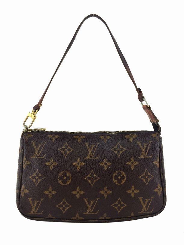 Louis Vuitton: Monogram Canvas Pochette, Brown (1 of 4)
