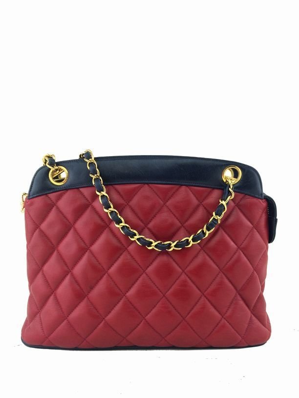 Chanel: Vintage Lambskin Shoulder Bag, Red (1 of 4)