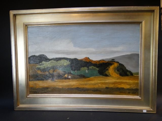 Elmer Plummer, Oil on Canvas “Golf Scene” 1936 (1 of 6)