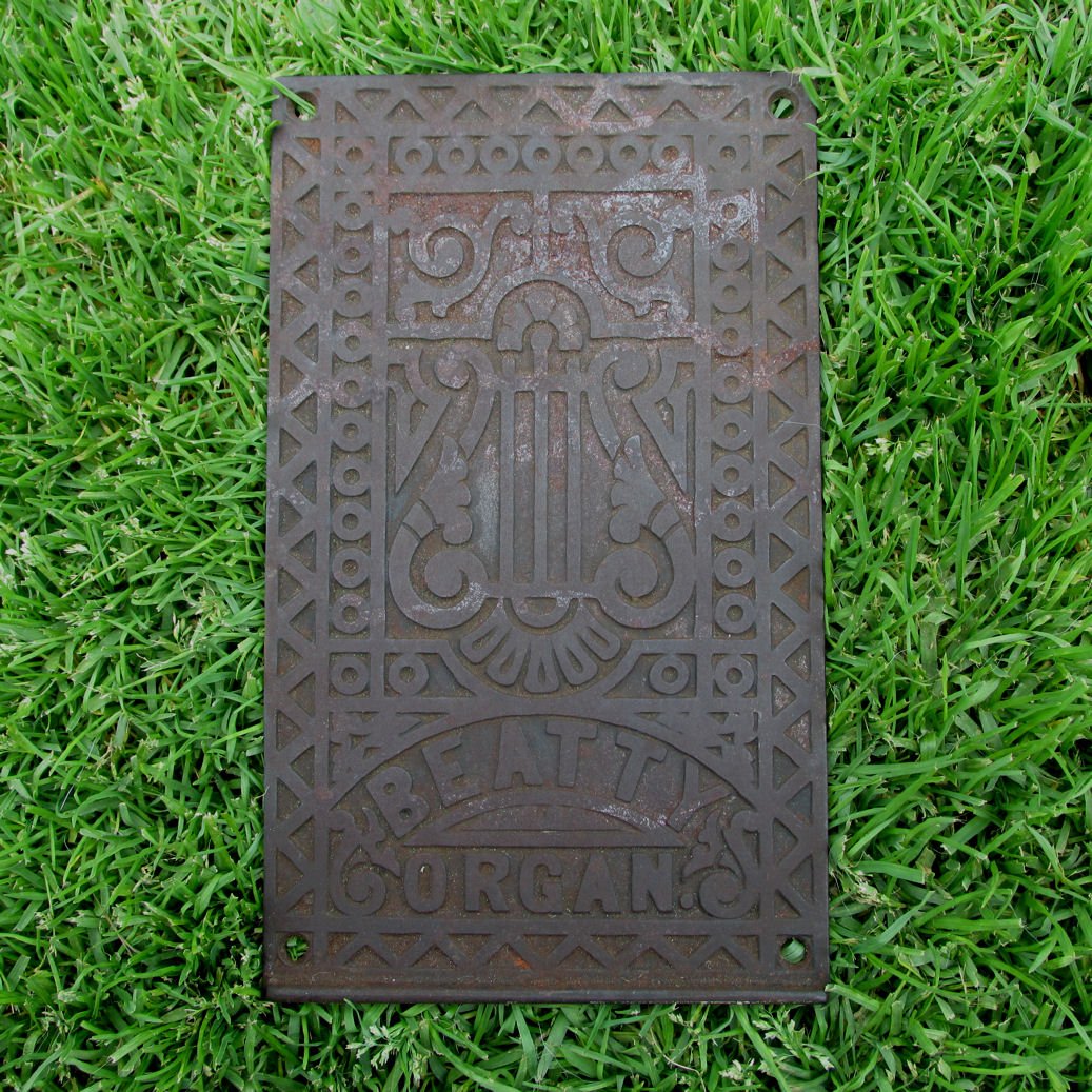 Antique Beatty Organ, Cast Iron Advertising Sign (1 of 3)