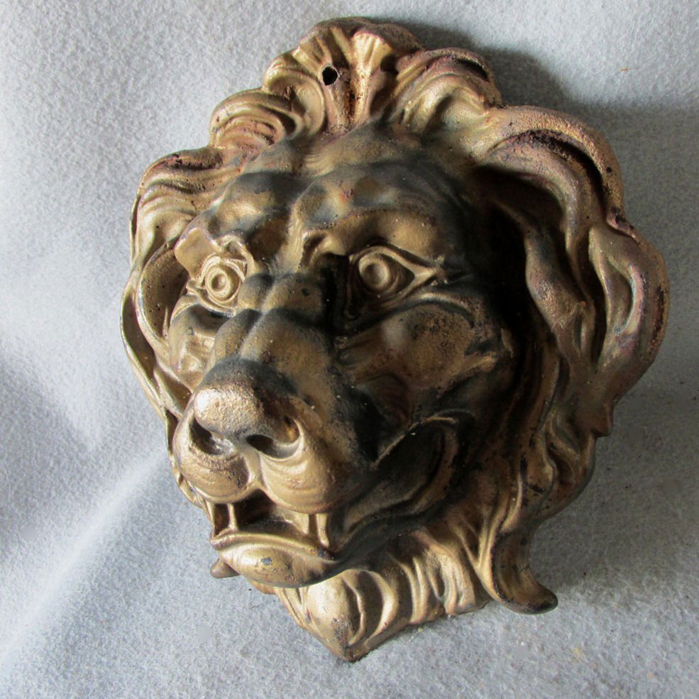 Cast Iron Lion Architectural Element, Garden (1 of 3)