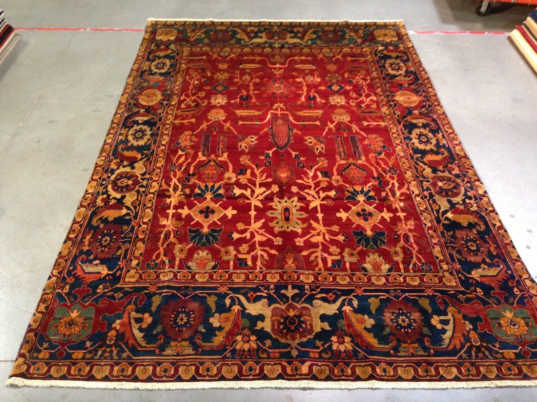 8x12 FINE100% WOOL  "AGRA"  HAND KNOTTED RUG (1 of 8)