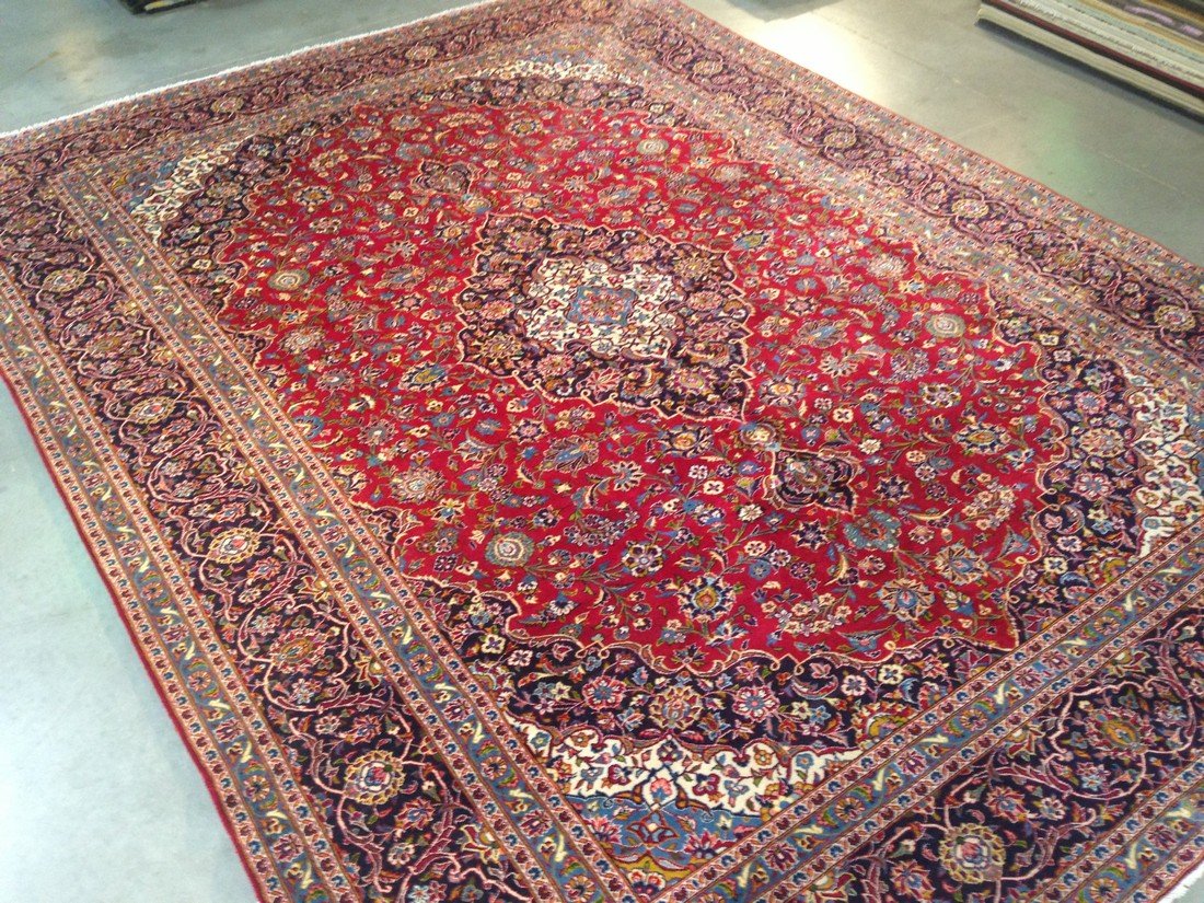10'x14' AUTHENTIC PERSIAN "KASHAN" HAND-KNOTTED RUG (1 of 9)