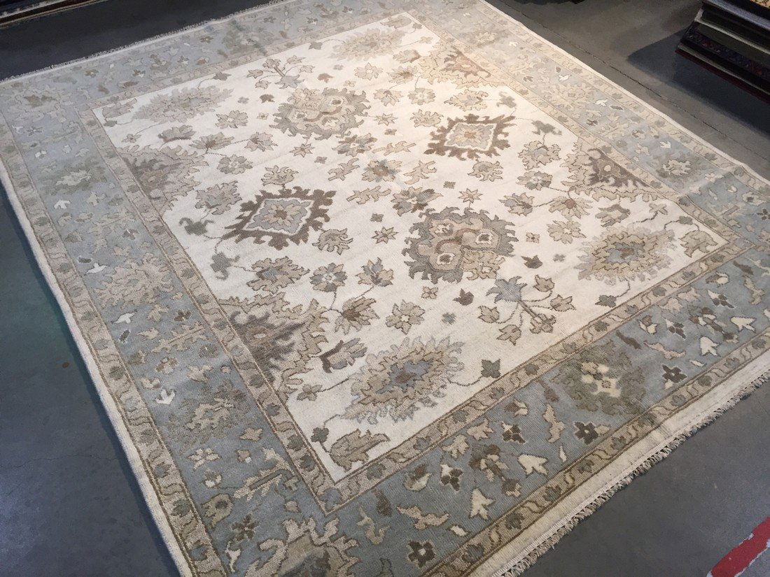 9X10 FINE QUALITY WOOL "OUSHAK" HAND-KNOTTED RUG (1 of 9)