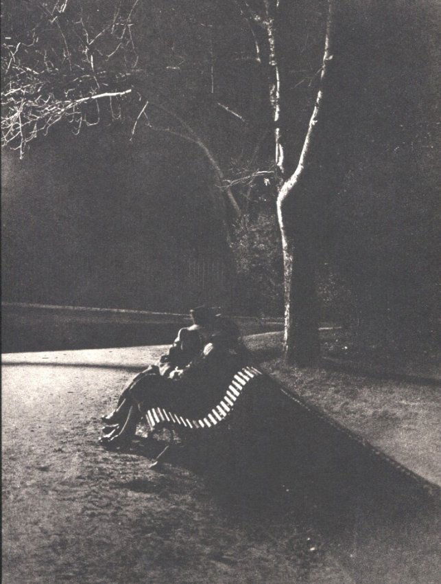 Brassai - Lovers, Tuileries Gardens: Sheet-Fed Gravure printed by La Societe D'Impressions Lorraines - Nancy, France in 1987 - Image size approx. 7"x9.5" Shipping Domestic: $15 shipping within the Continental USA. International: Addition