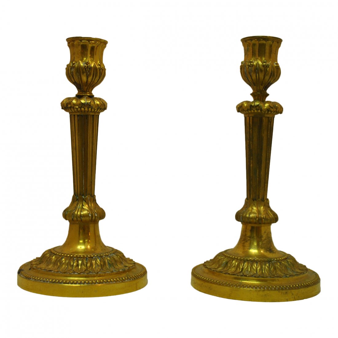 Pair of 19th Century Bronze Candlesticks (1 of 3)