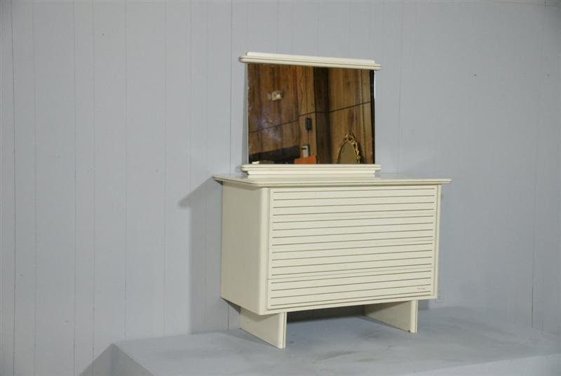 Pierre Cardin Dresser: Pierre Cardin Dresser w/Mirror Height: 37" / 93.98cm Depth: 23" / 58.42cm Length: 53" / 134.62cm Designed By: Pierre Cardin Literature: Signed Shipping Domestic: Shipping rates are determind by destin