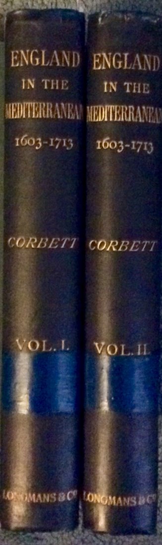 ANTIQUE 1904 2 Vol Set British Mediterranean Sea Power (1 of 2)