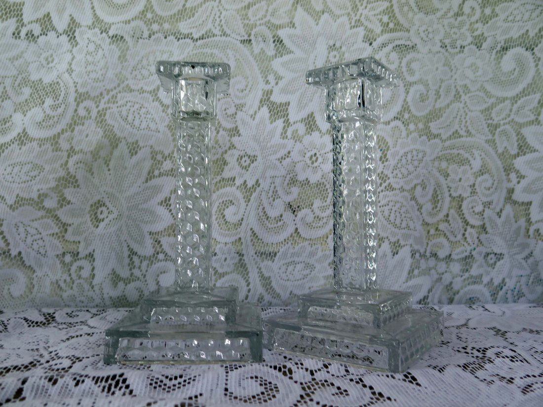 Fostoria American Deco Step Candleholders (1 of 5)