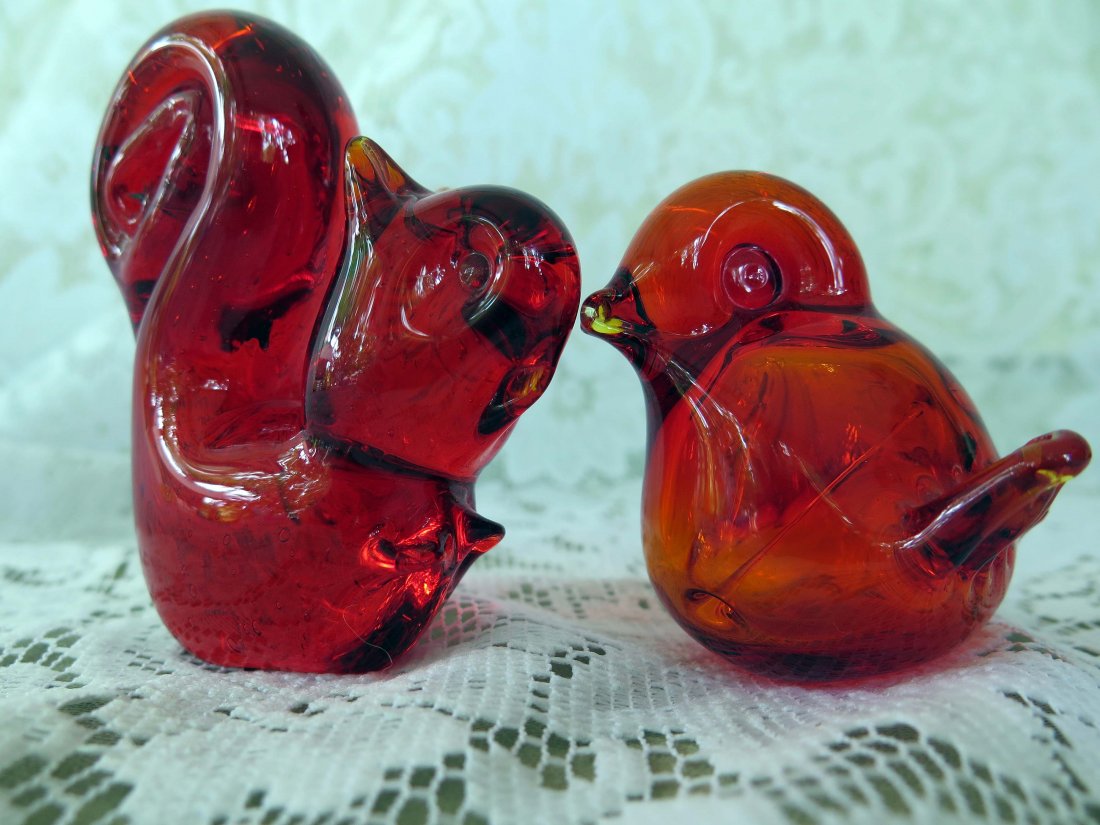 Fenton Amberina Animal Figurines (1 of 5)