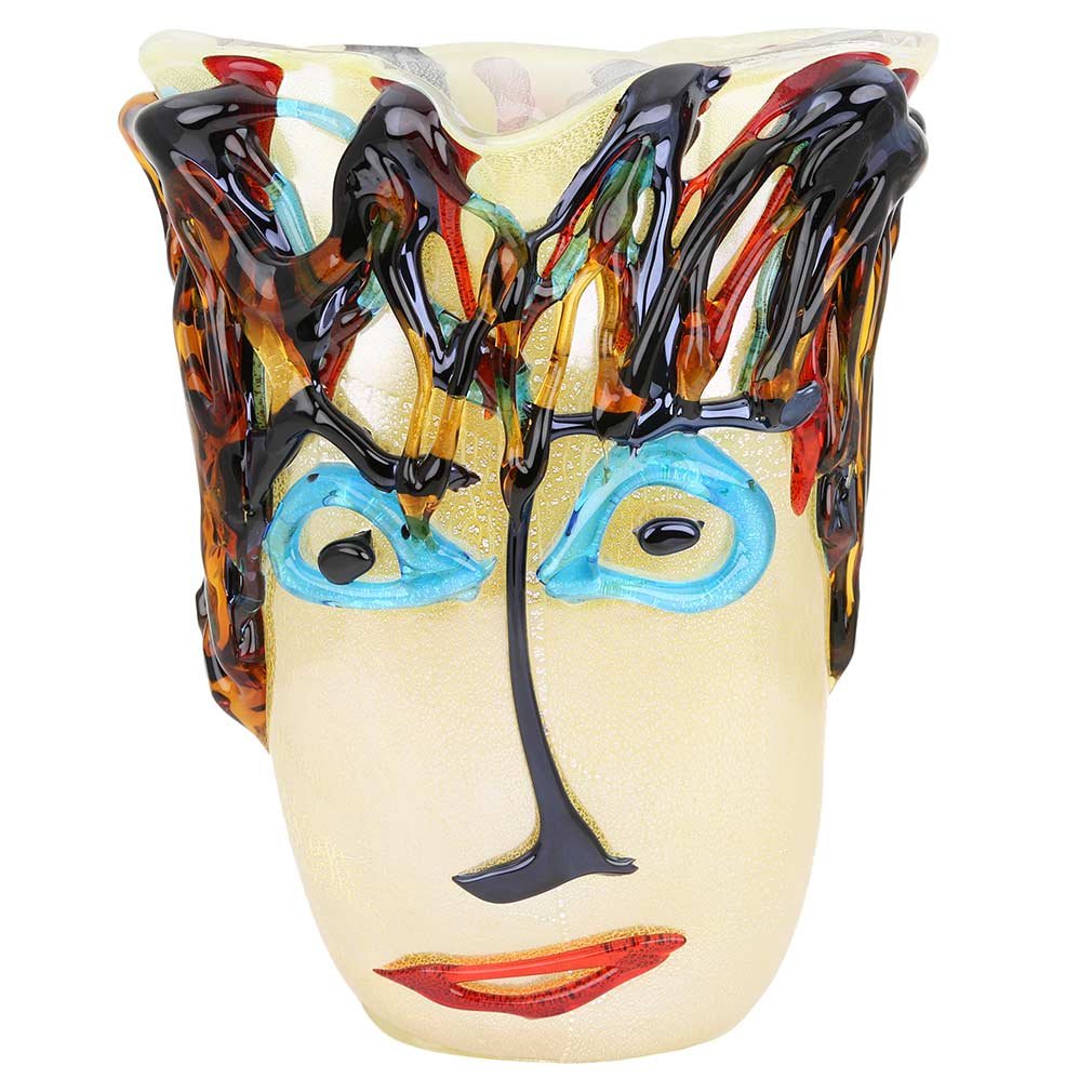 Murano Glass Picasso Tall Head Vase (1 of 6)
