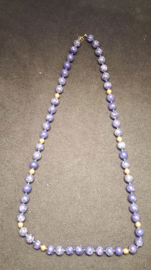 Lapis Beaded Necklace (1 of 1)