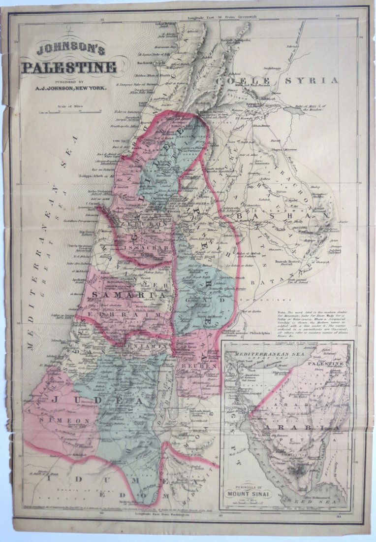 Palestine by Johnson, 1867 (1 of 4)