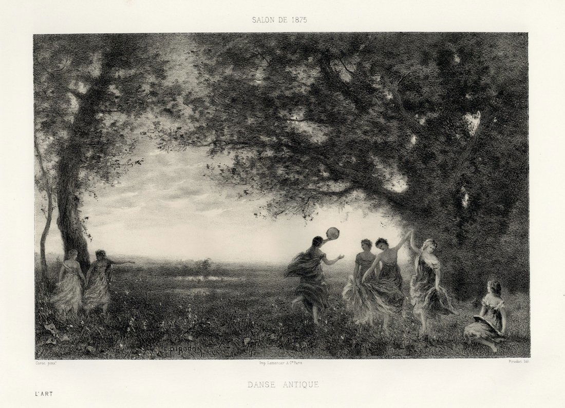 Jean-Baptiste Corot "Danse Antique" lithograph (1 of 1)