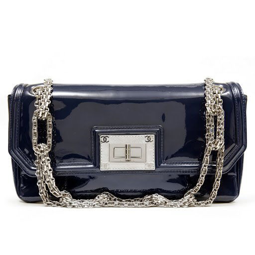 Chanel Navy Patent Multi Chain Reissue Flap Bag (1 of 8)