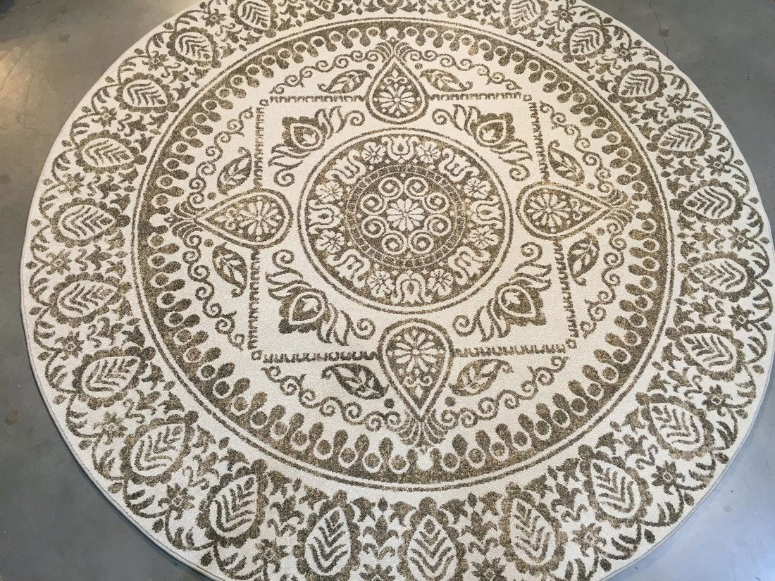 8 FT Round Blend Of Fashion And Classic Design Area Rug (1 of 5)