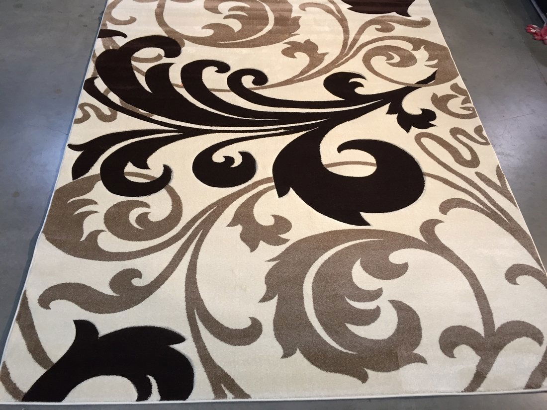 8X10 Contemporary Paisley Design Carved Rug (1 of 6)