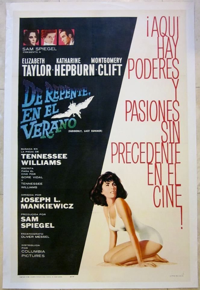 Suddenly, Last Summer - 1960 Argentinean Poster (1 of 1)
