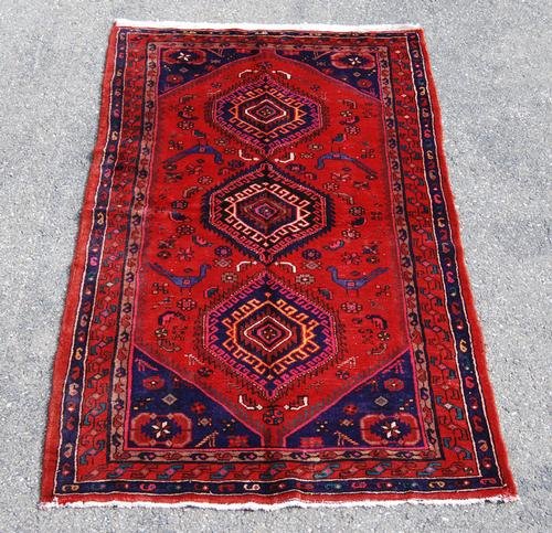 HIGHLY COLLECTIBLE SEMI ANTIQUE PERSIAN HAMEDAN (1 of 4)