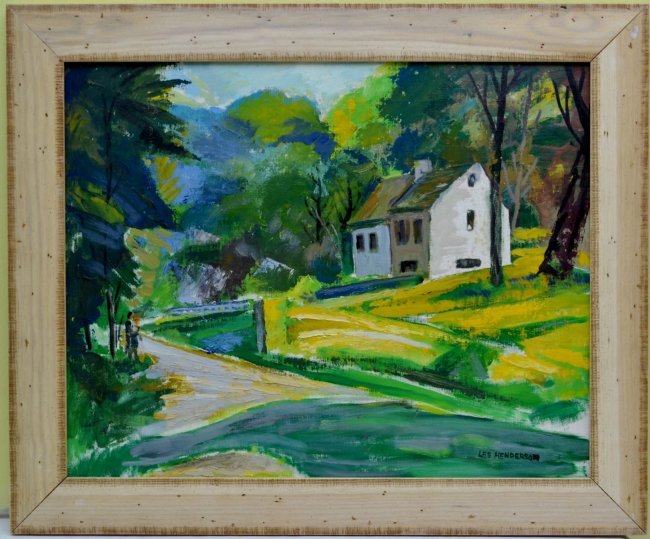 Leslie Henderson (1895 - 1988) United States: O/CB - (Ritten House birthplace) - Listed in "Who was who in American Art" - Painting Size: 16" x 20" - Frame 20" x 24" Shipping Domestic: Shipping rates are determined by destination. International: 