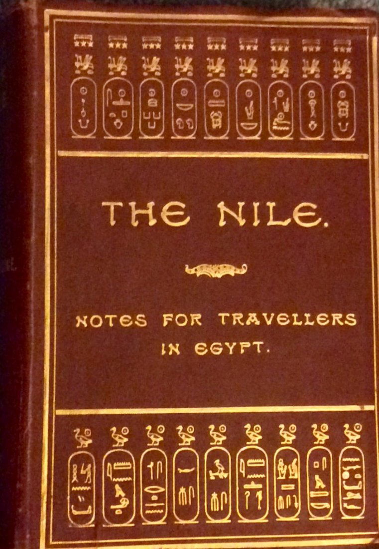 ANTIQUE 1901 Gilt Decorated Egyptian Travel Book (1 of 3)