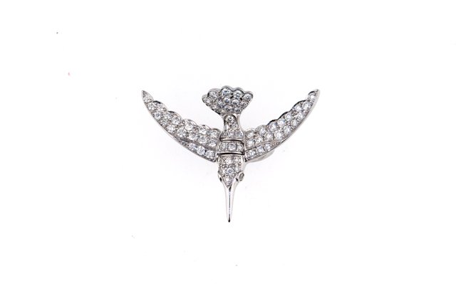 Humming Bird Diamond hair Pin (1 of 3)