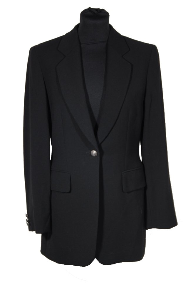 CERRUTI CLUB Italian Black Virgin Wool SINGLE BUTTON (1 of 9)