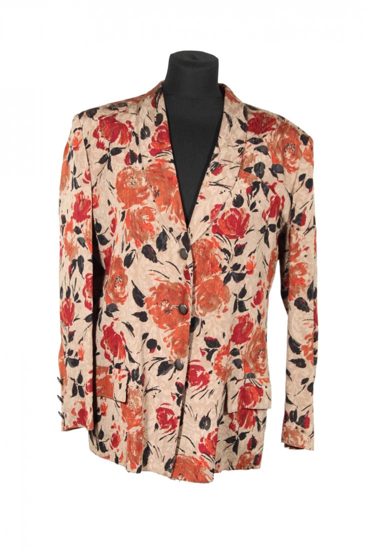 ROCCOBAROCCO PRET A PORTER Italian VINTAGE Tan Floral (1 of 6)