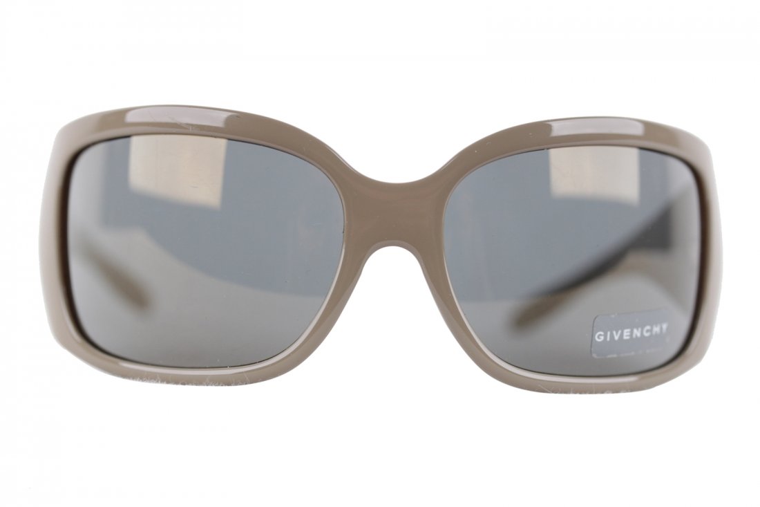 GIVENCHY 2009 SGV633 wrap taupe/gold sunglasses SGV 633 (1 of 9)