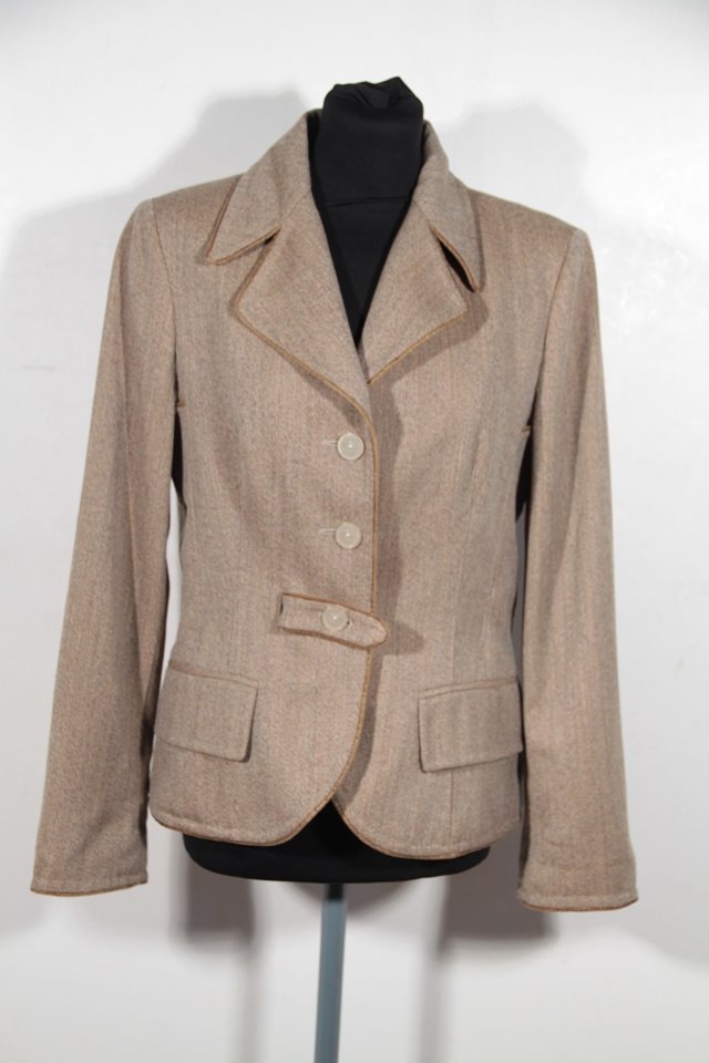 GIANFRANCO FERRE Beige Wool BLAZER Jacket SZ 44 IT (1 of 10)