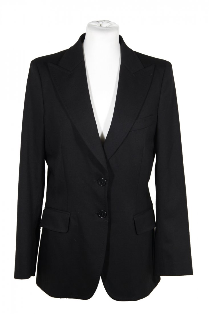 ICEBERG Italian Black Virgin Wool 2 BUTTONS BLAZER (1 of 8)