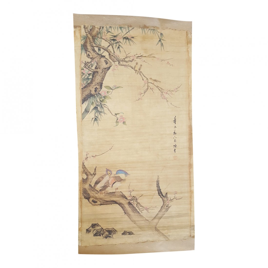 Chinese Scroll, Birds on Flower Tree (1 of 6)