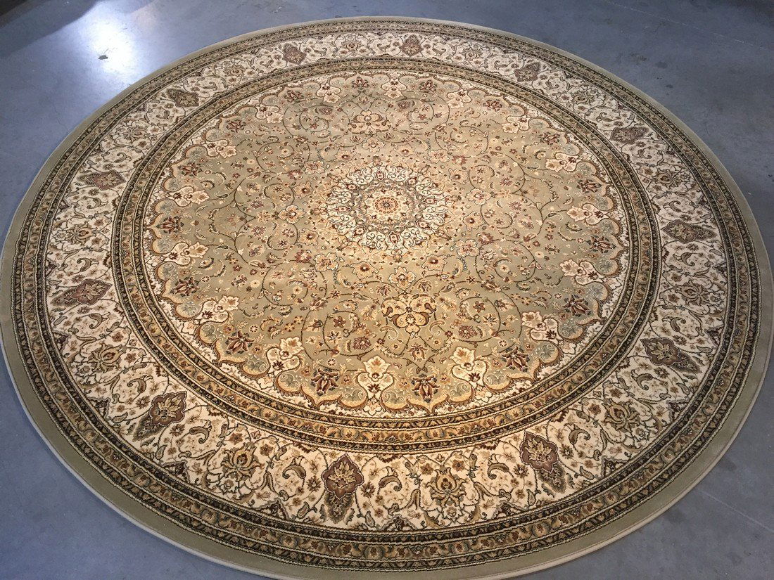 Round Persian Isfahan Pattern Area Rug, 8x8 (1 of 5)