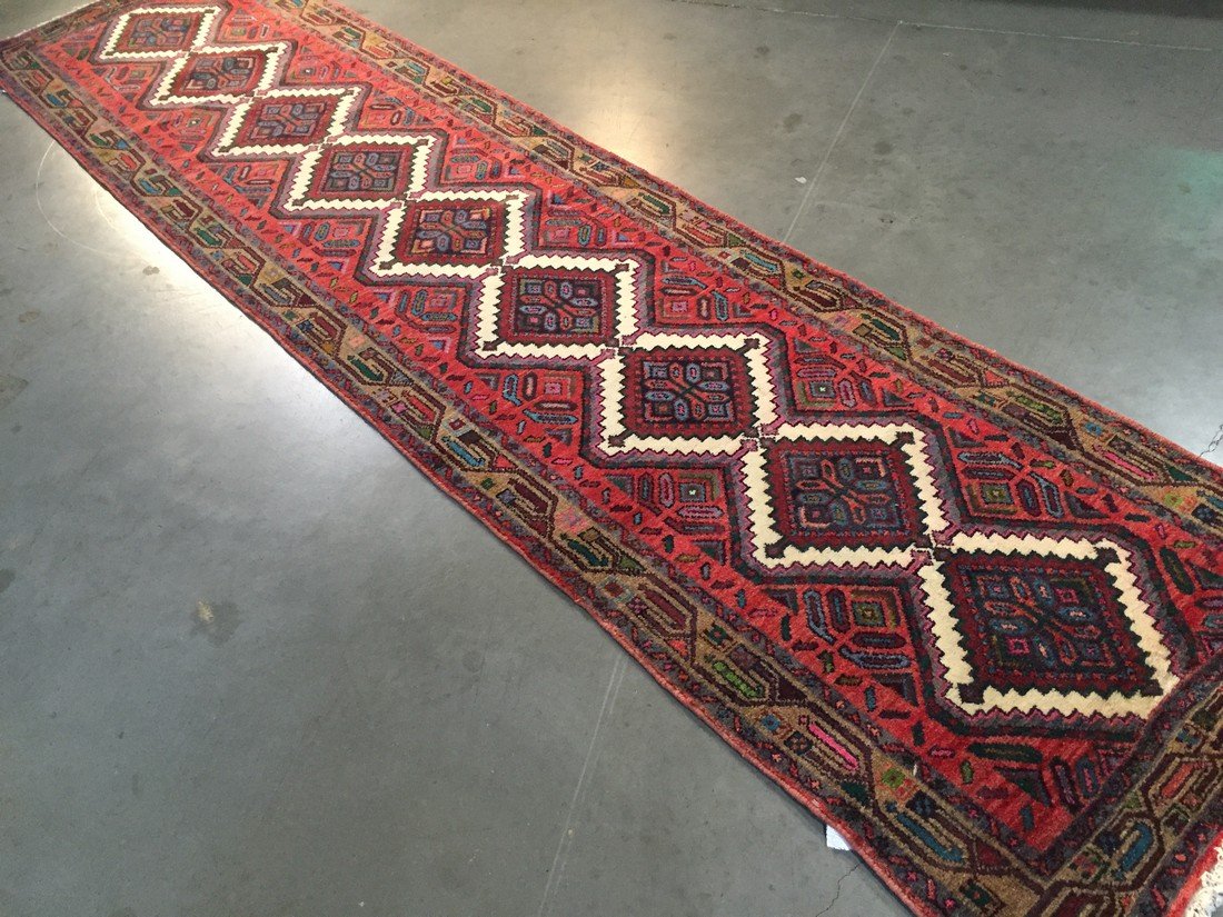 Authentic Persian Hamedan Runner Rug, 3x11 (1 of 8)