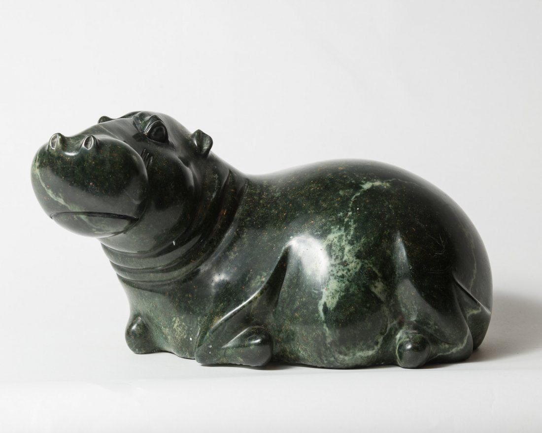Hippo in Green Opal Stone (1 of 4)