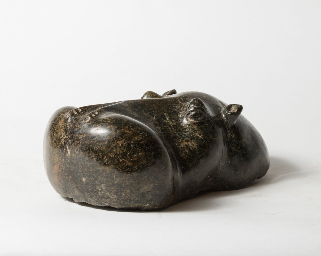 Hippo Head in Green Opal Stone (1 of 5)