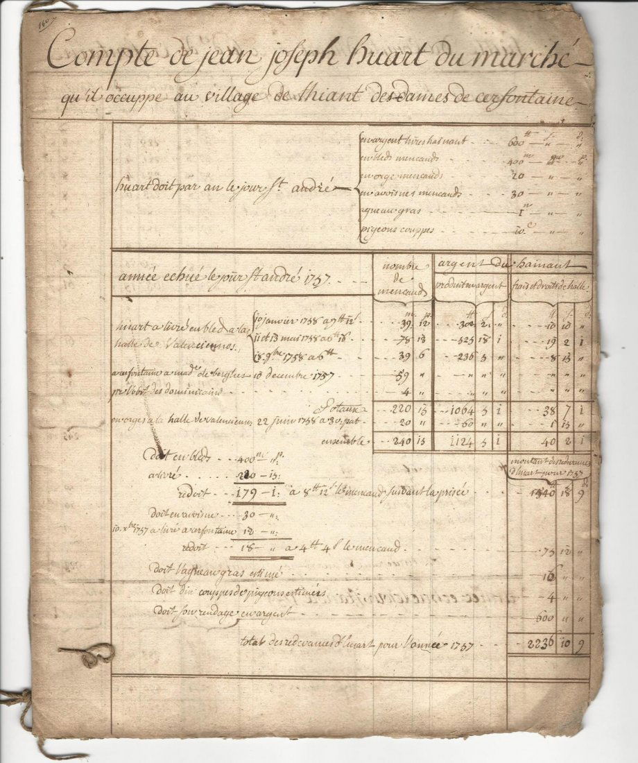 1766 Beautifully Penned French Ledger (1 of 1)