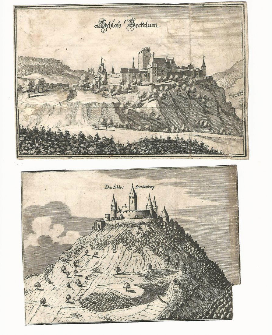 17th C Engravings German Castles (1 of 2)