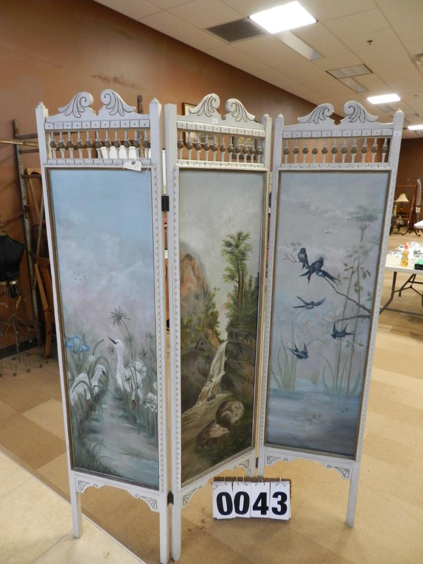 Victorian 3 Panel Dressing Screen (1 of 4)