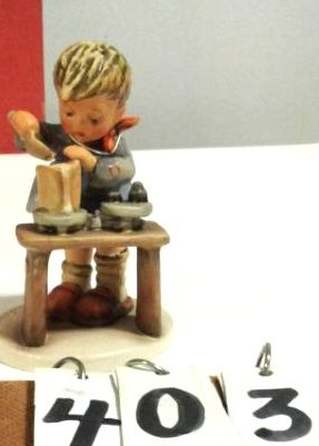 Hummel Figurine - A Fair Measure: Signed M.I. Hummel, Goebel, West Germany #345, TMK-5-1972 (6"H)- came from McHarris Gift Center, Rome NY