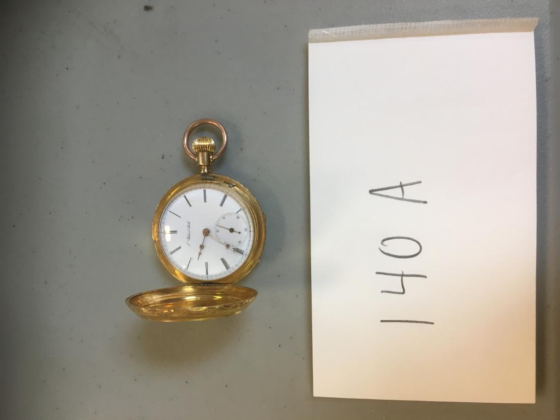 N.Robert Locle Signed 18K Gold Pocket Watch (1 of 5)