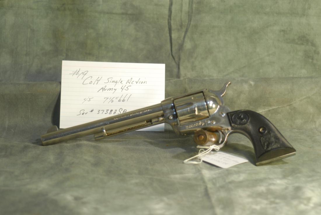 Colt: SAA 2nd Gen Serial #37382SA .45 7.5" barrel Nickel Finish