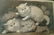 (2) Currier & Ives Prints Featuring White Kittens - 3