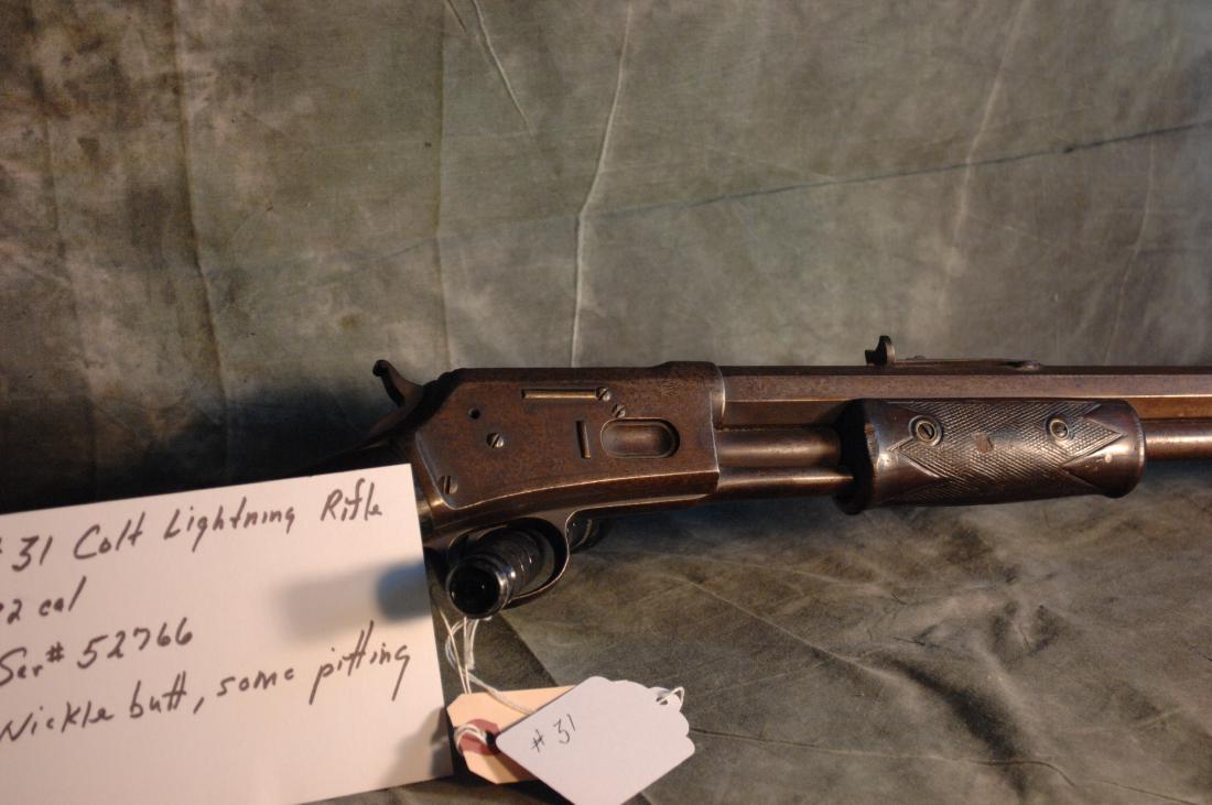 Colt: Lightning; 32 Cal, Pump Rifle Serial #52766