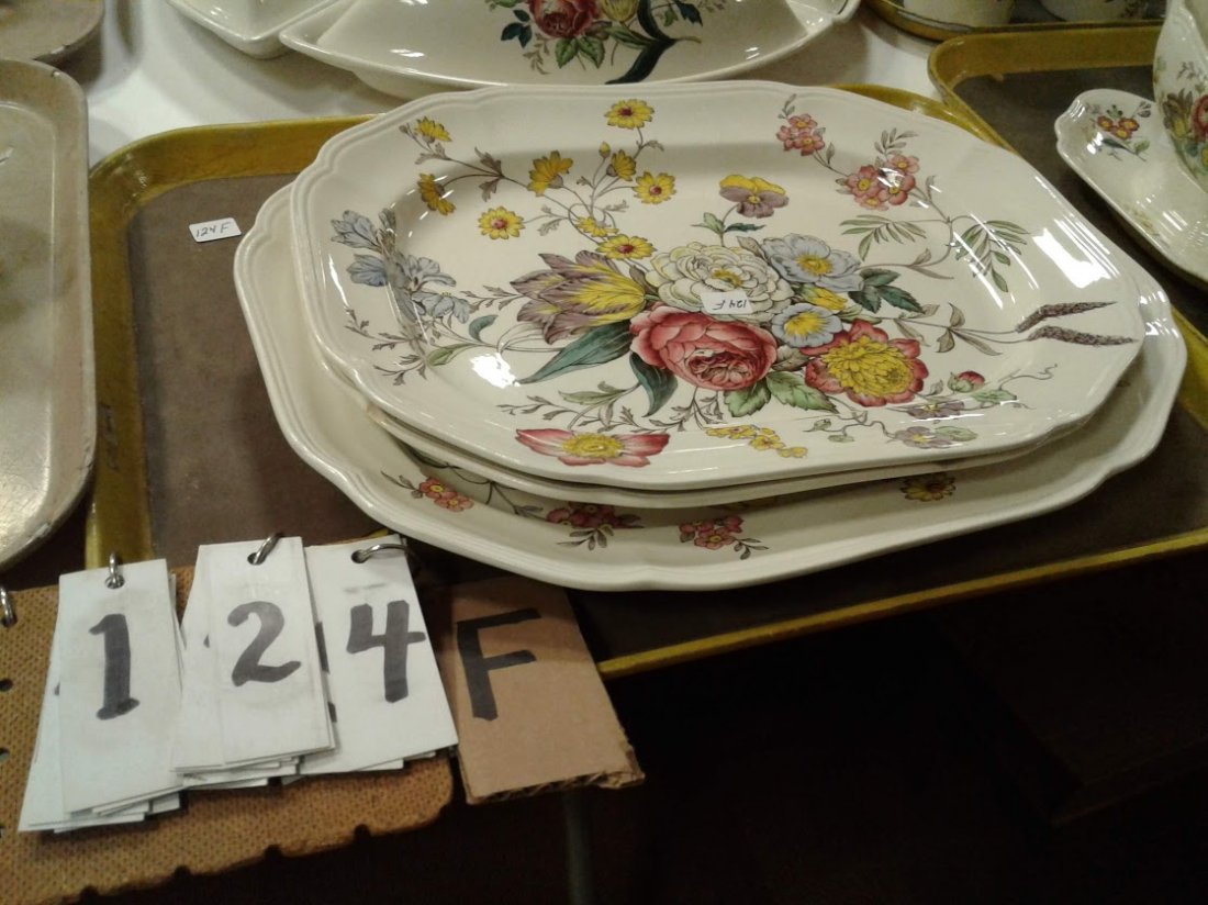 Copeland Spode Gainsborough-Platters: This rare collection of Copeland Spode Gainsborough Pattern China was collected for 3 generations of Doctors in the 1,000 Islands of N.Y. The condition on almost every piece is in mint, mint condition