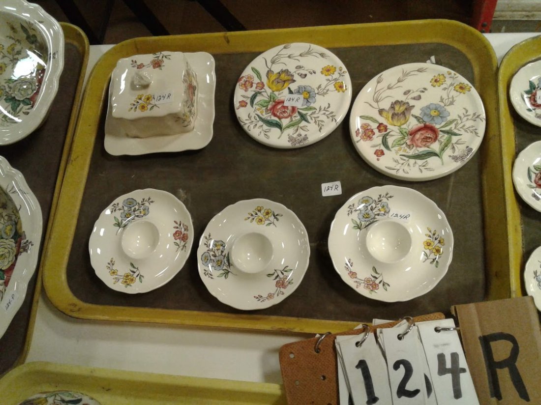 Copeland Spode Gainsborough-Egg/Butter Dish & Hot Plate: This rare collection of Copeland Spode Gainsborough Pattern China was collected for 3 generations of Doctors in the 1,000 Islands of N.Y. The condition on almost every piece is in mint, mint condition