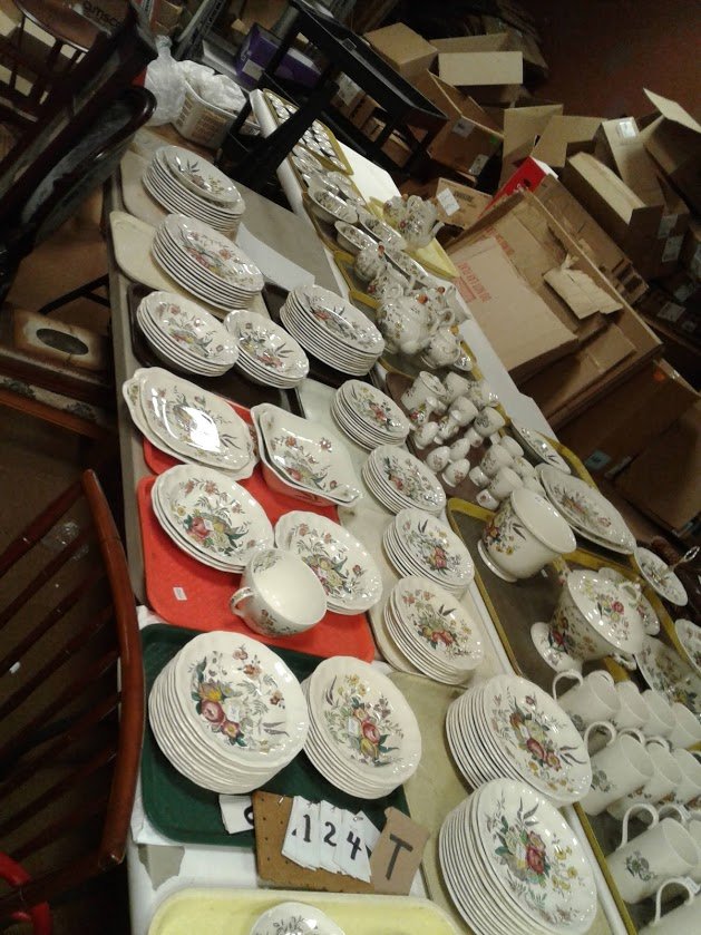 Copeland Spode Gainsborough-120 Piece Dinner Set: This rare collection of Copeland Spode Gainsborough Pattern China was collected for 3 generations of Doctors in the 1,000 Islands of N.Y. The condition on almost every piece is in mint, mint condition