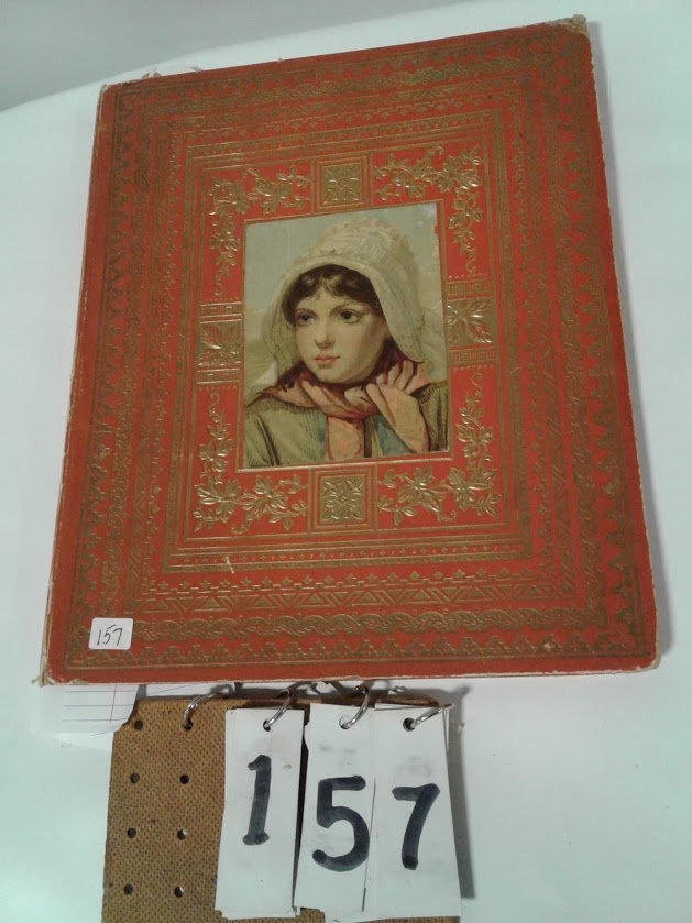 Trade Card 1890s Albums from the Cobleskill Estate: Estate trade card 1890s albums from Cobleskill NY- first time ever for sale (135)cards 15"H x 12 1/4"W