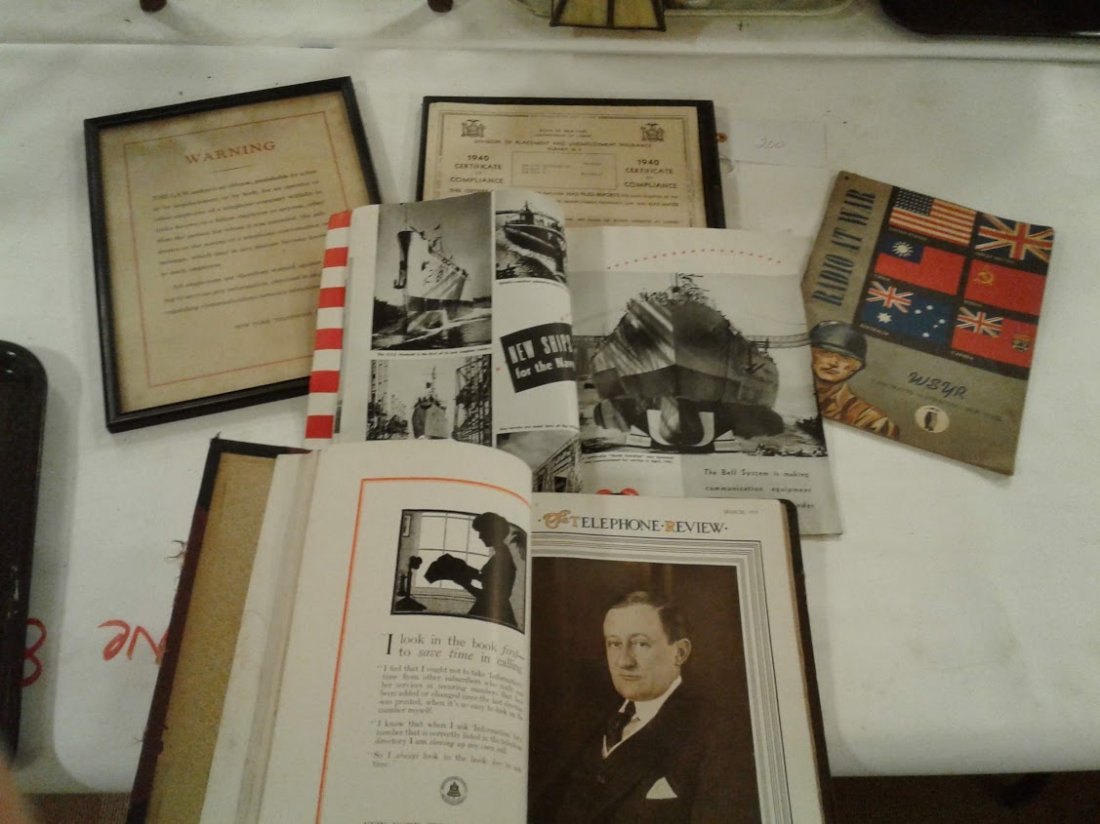 Estate Collection-(26)WWII 1941-42 N.Y. Tele. Magazines: Estate collection - This estate consignor was a WWII Veteran & worked for the N.Y. Telephone Dept as a service man and collected a large amount of N.Y. Telephone Artifacts - (26) odd dates WWII 1941-4